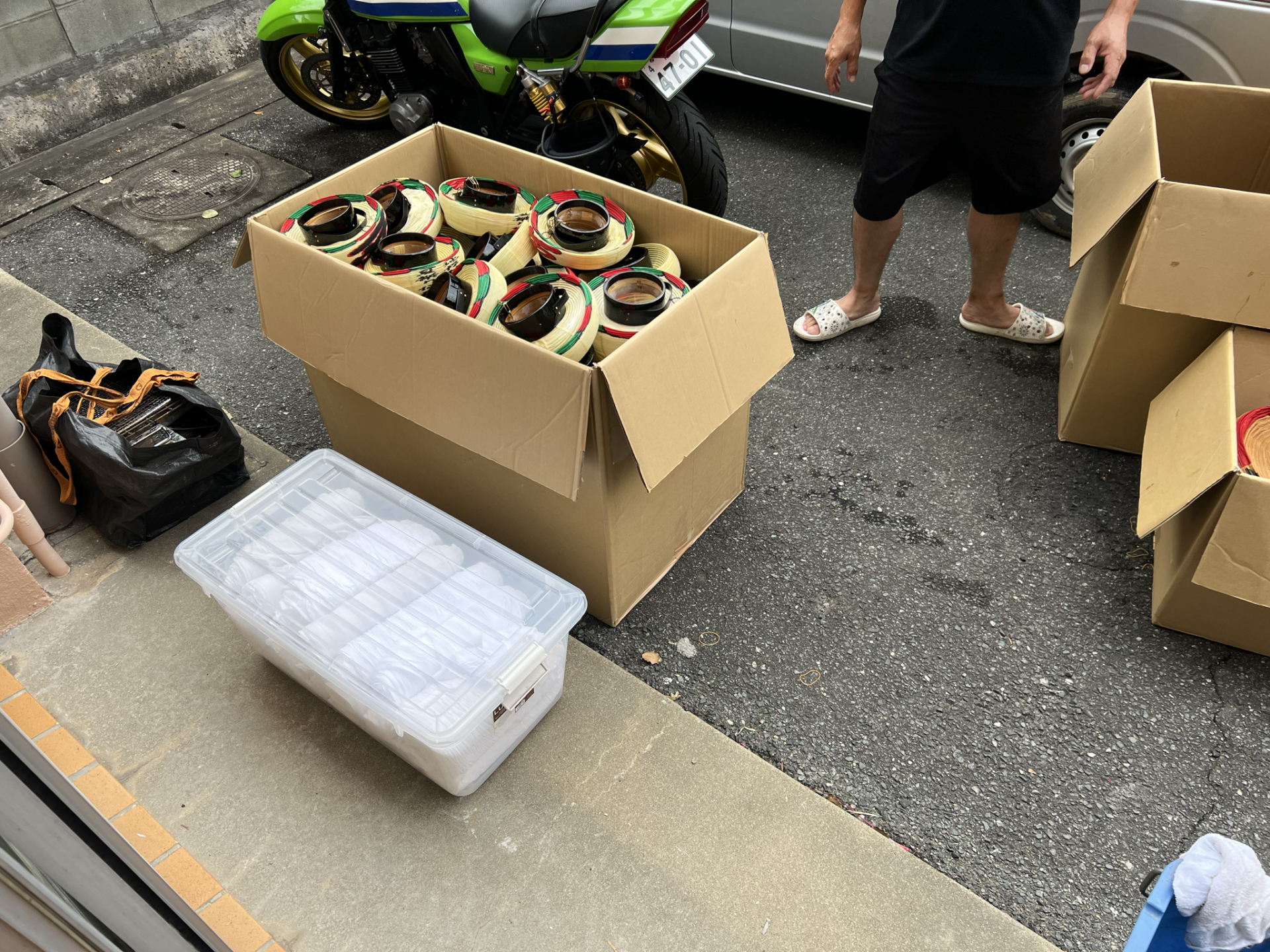 法被を干している風景