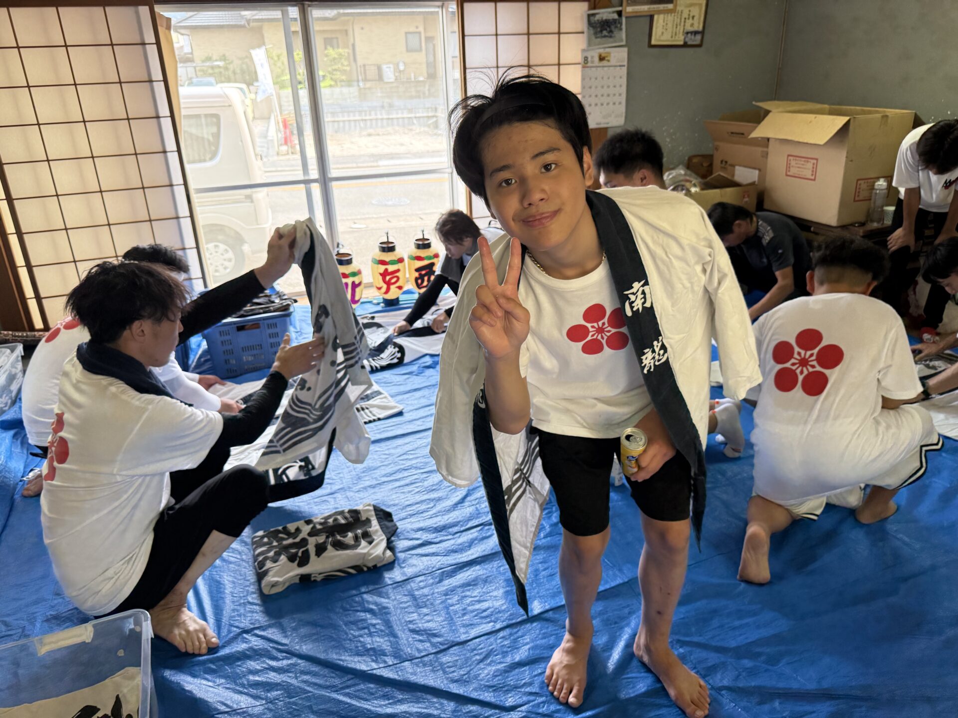 初盆参りを終えた後の参加者