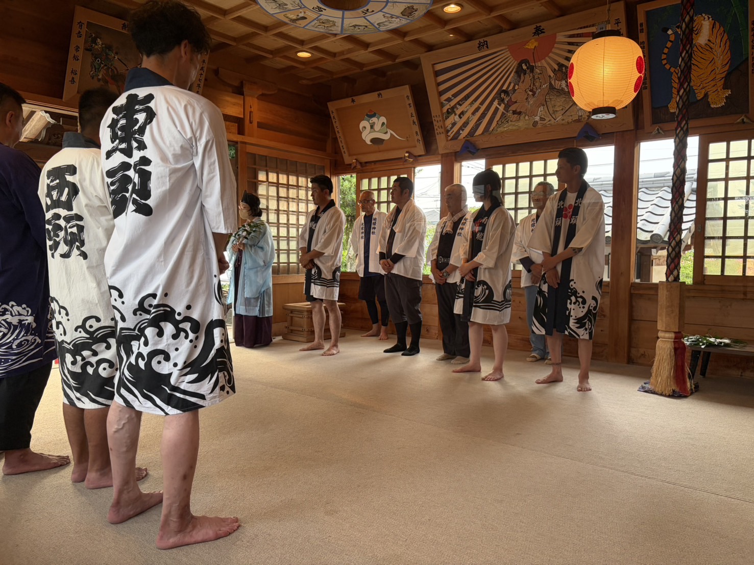 盆押し開始前の安全祈願