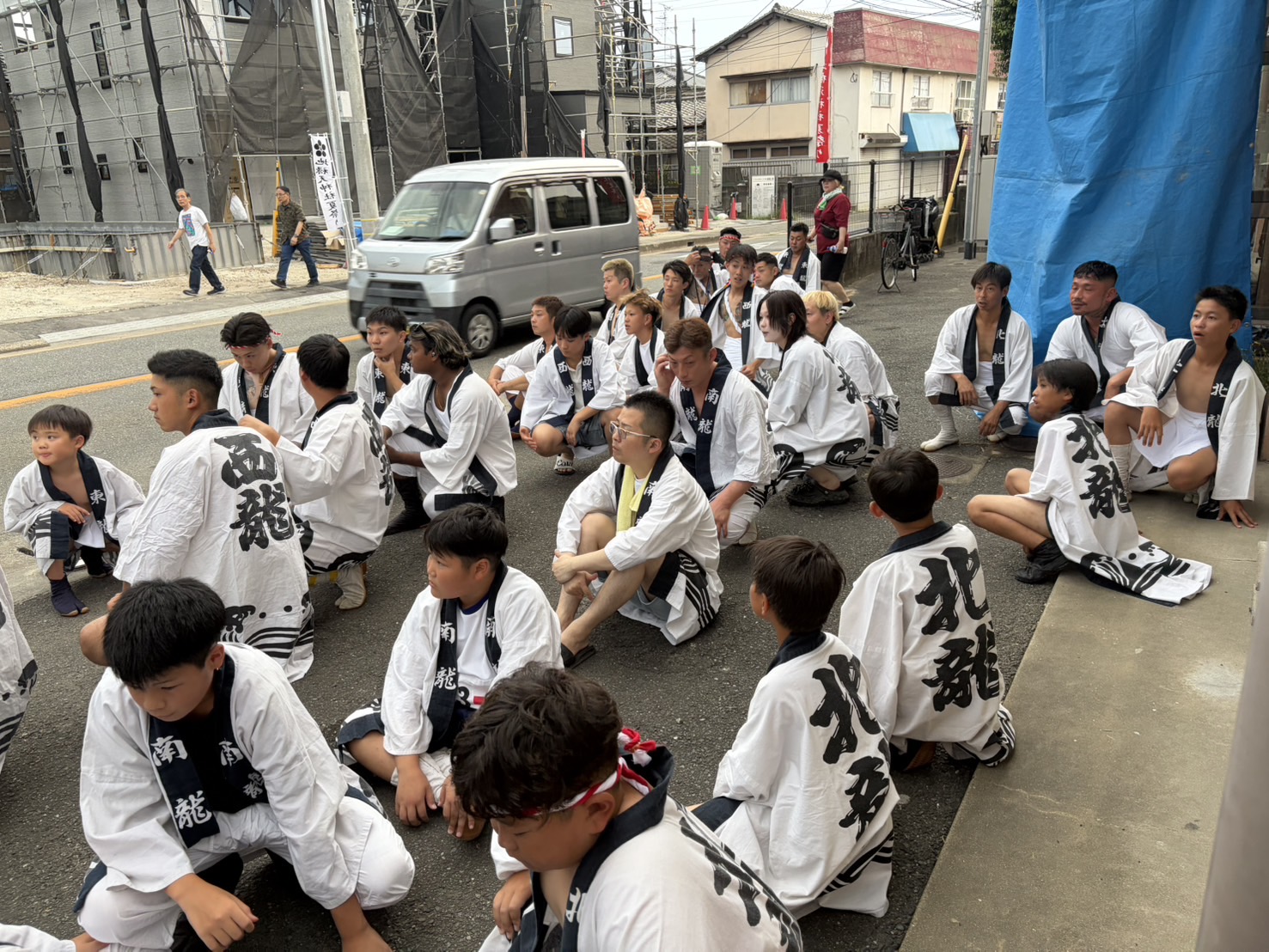 田隈盆押し開始前の参加者