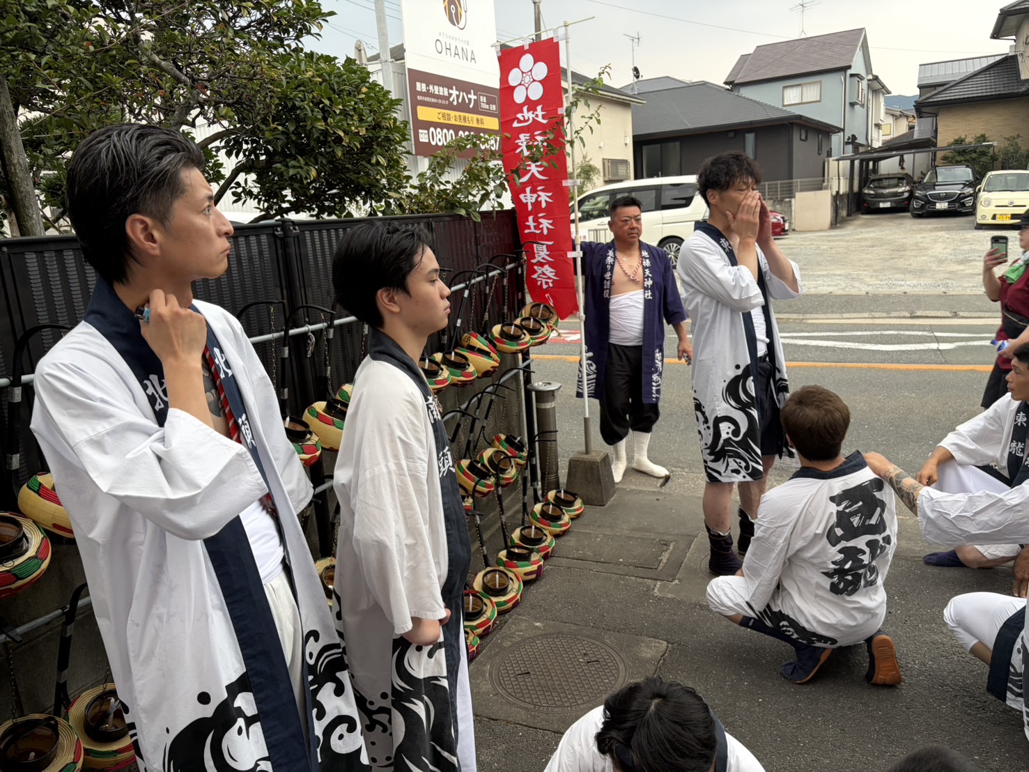 青年部幹部による安全確認と説明