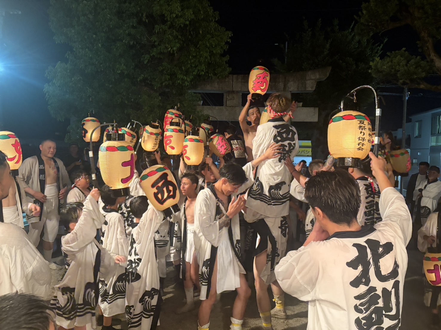 田隈盆押しの交流