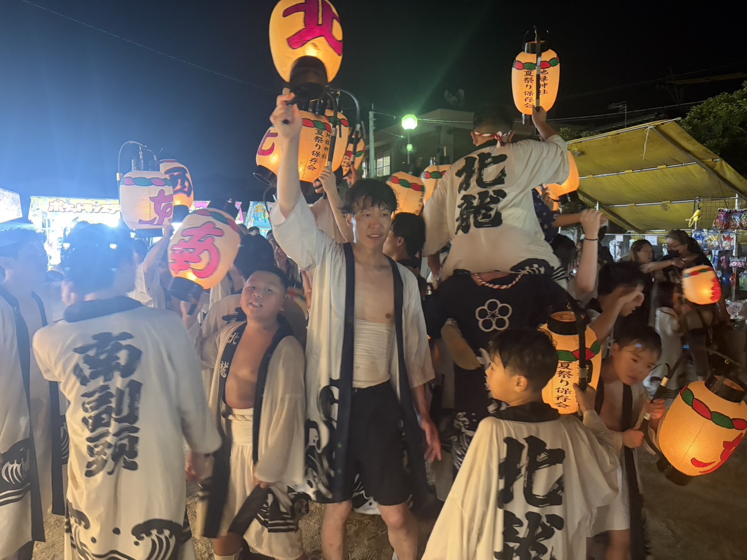 田隈盆押しの参加者